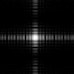 Fourier transform of 64x64 pixel image